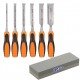 6Pc Wood Working Chisel - Fibre Handles + Stone