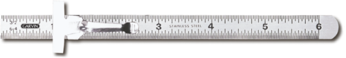 Pocket Rule Broad (32nds, 64ths & DEC. Equiv.) - 6" x 15/32"