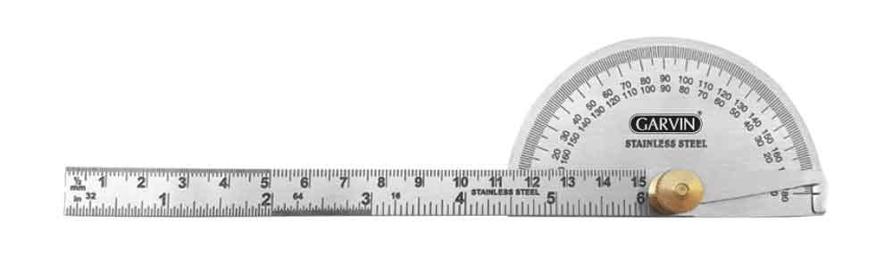 Protractor - Round Head W/Scale Brass Nut