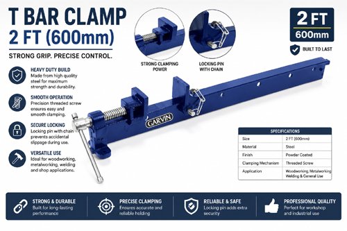 T Bar Clamp - 600mm / 2 Feet