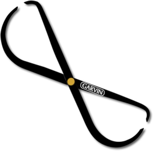 Woodworking Caliper Double End- OFFSET - Black Finish - 4"OUT / 4"OUT