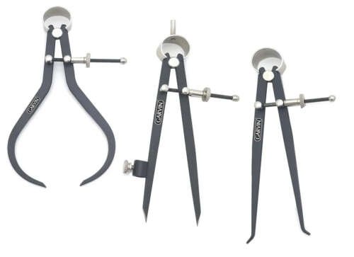 3Pc set Premium Spring Calipers (With Pencil Holder) - 6"