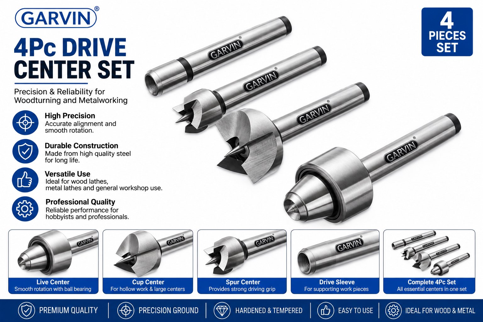 4Pc Drive Center Set - MT-2